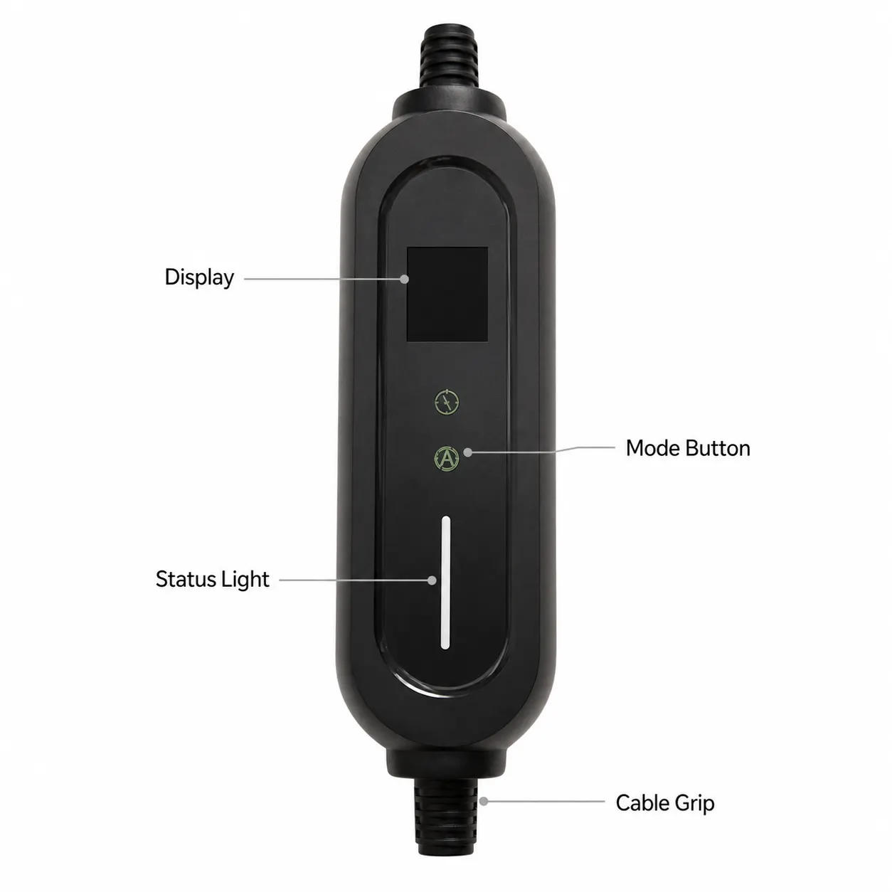 Type 2 3.5 KW 5.5 M Portable EV Charging Cable With UK Plug controls and screen