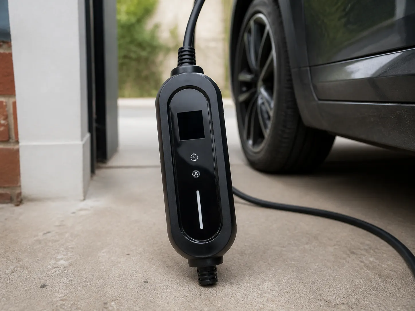Type 2 3.5 KW 5.5 M Portable EV Charging Cable With UK Plug in use