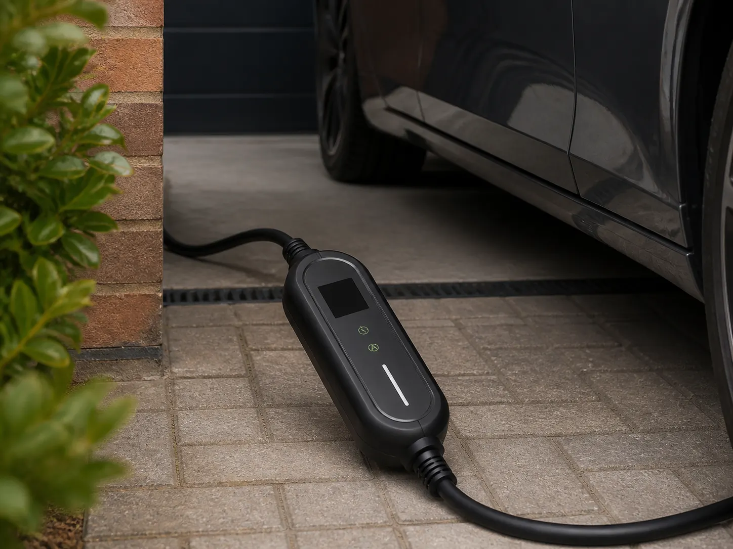 Type 2 3.5 KW 5.5 M Portable EV Charging Cable With UK Plug in use